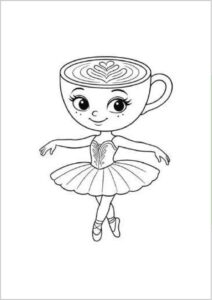 Dibujo de Ballerina capuchina para colorear
