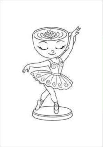 Dibujo de Ballerina capuchina para colorear 12