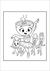 Dibujo de Ballerina capuchina para colorear 13