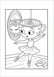 Dibujo de Ballerina capuchina para colorear 15
