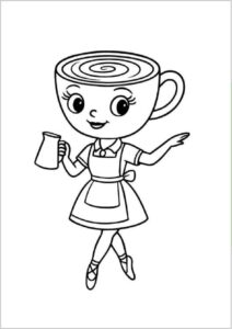 Dibujo de Ballerina capuchina para colorear 6