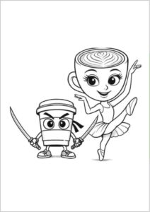 Dibujo de Ballerina capuchina para colorear 9