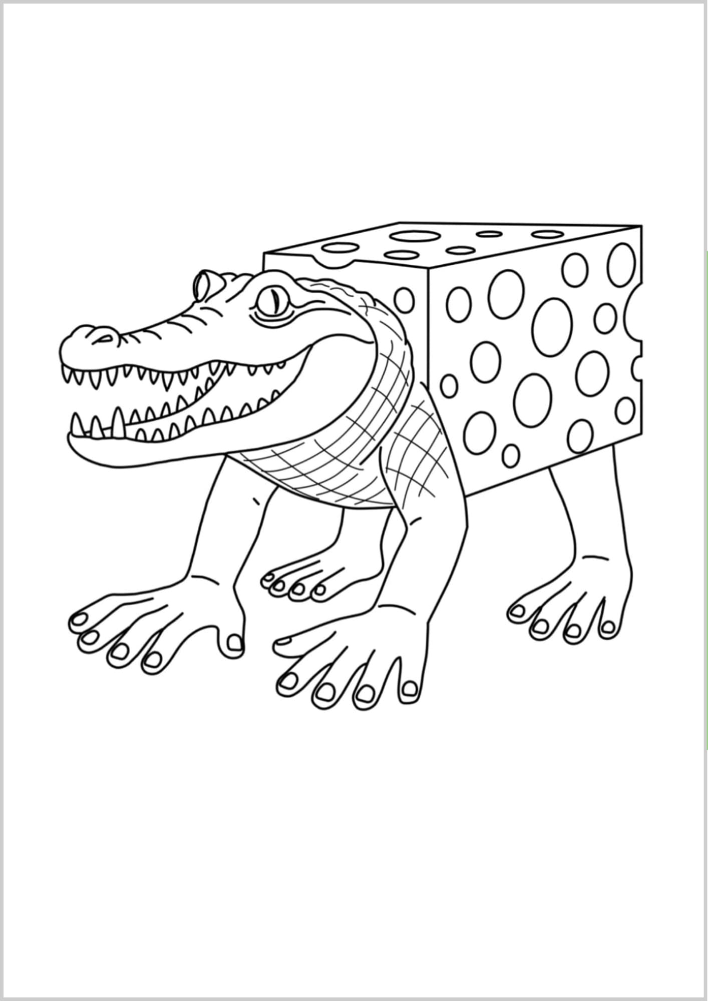 Dibujos de Brainrot Iitaliano para colorear 8