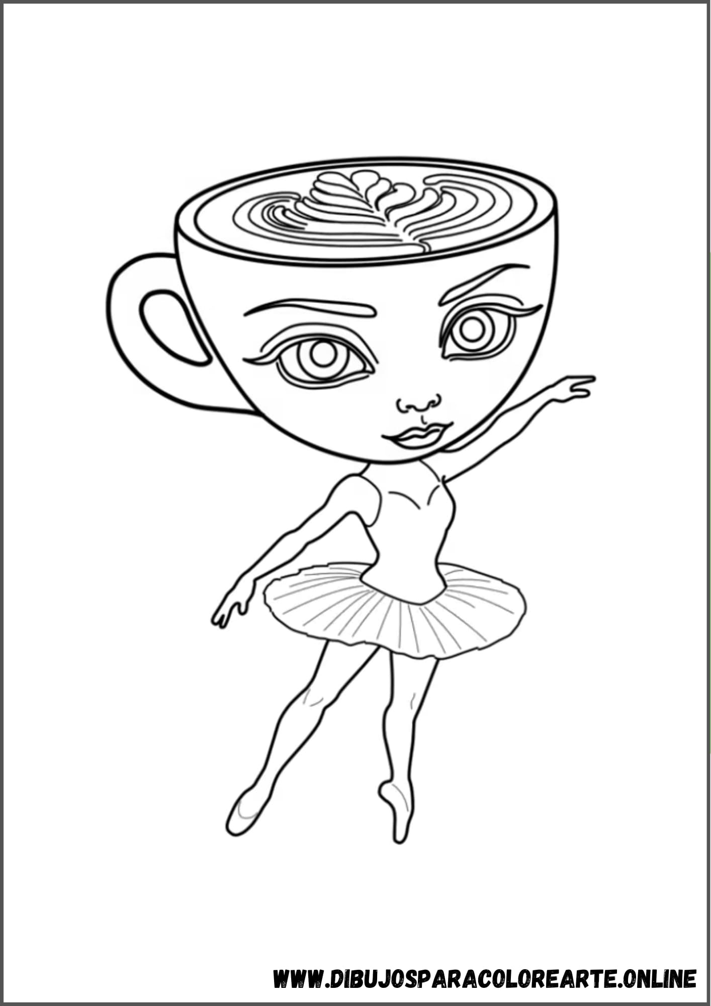 ballerina capuchina para colorear